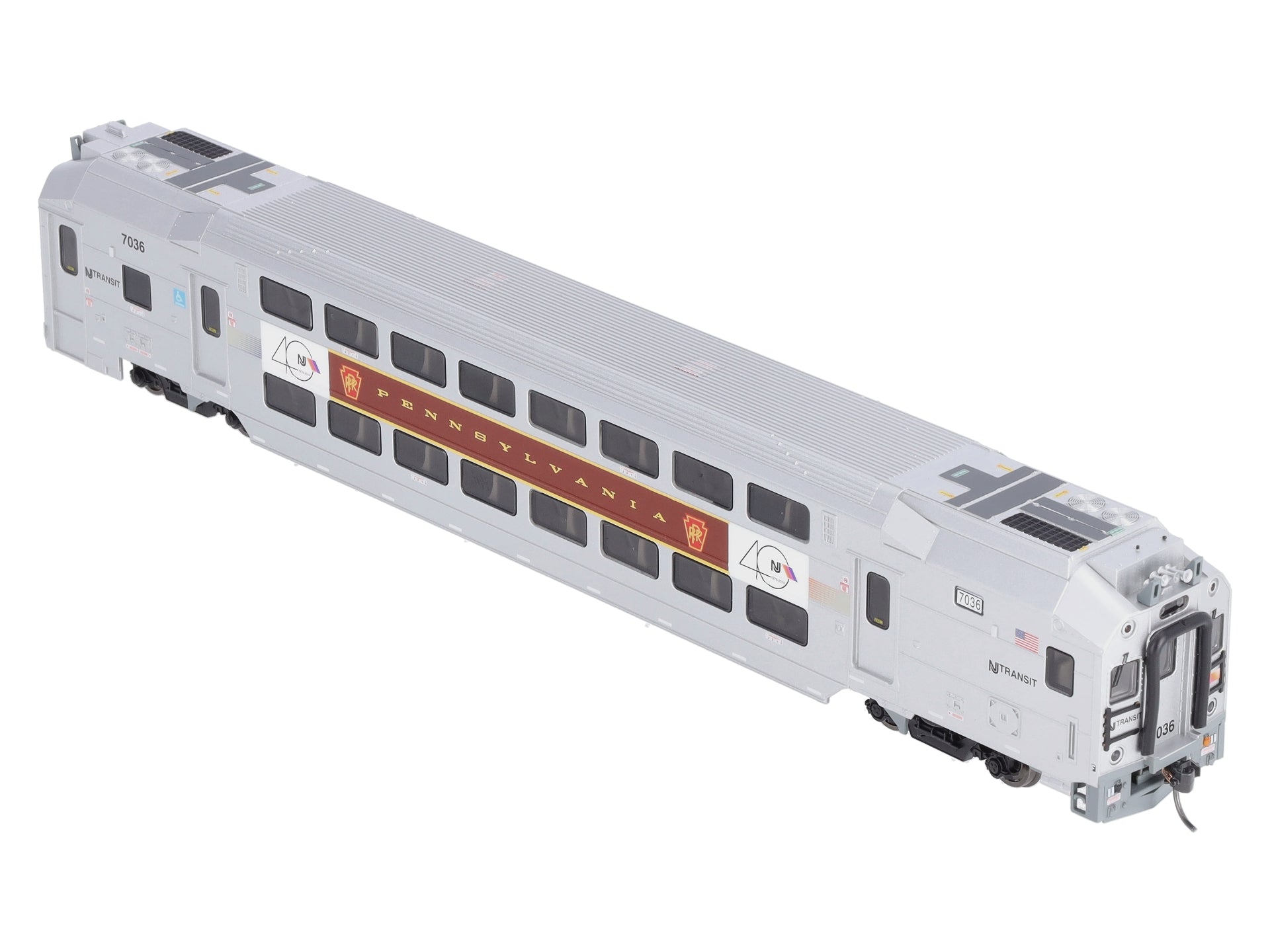 Atlas 20006016 HO NJ Transit Modern Commuter Trains Multi-Level Cab Car #7036