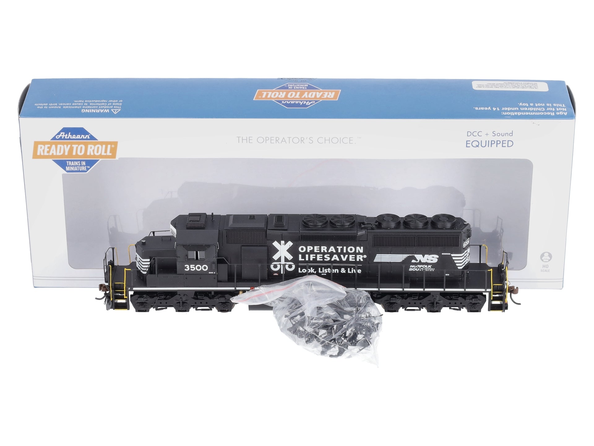 Athearn 71626 HO Norfolk Southern SD40-2 Diesel Locomotive #3500