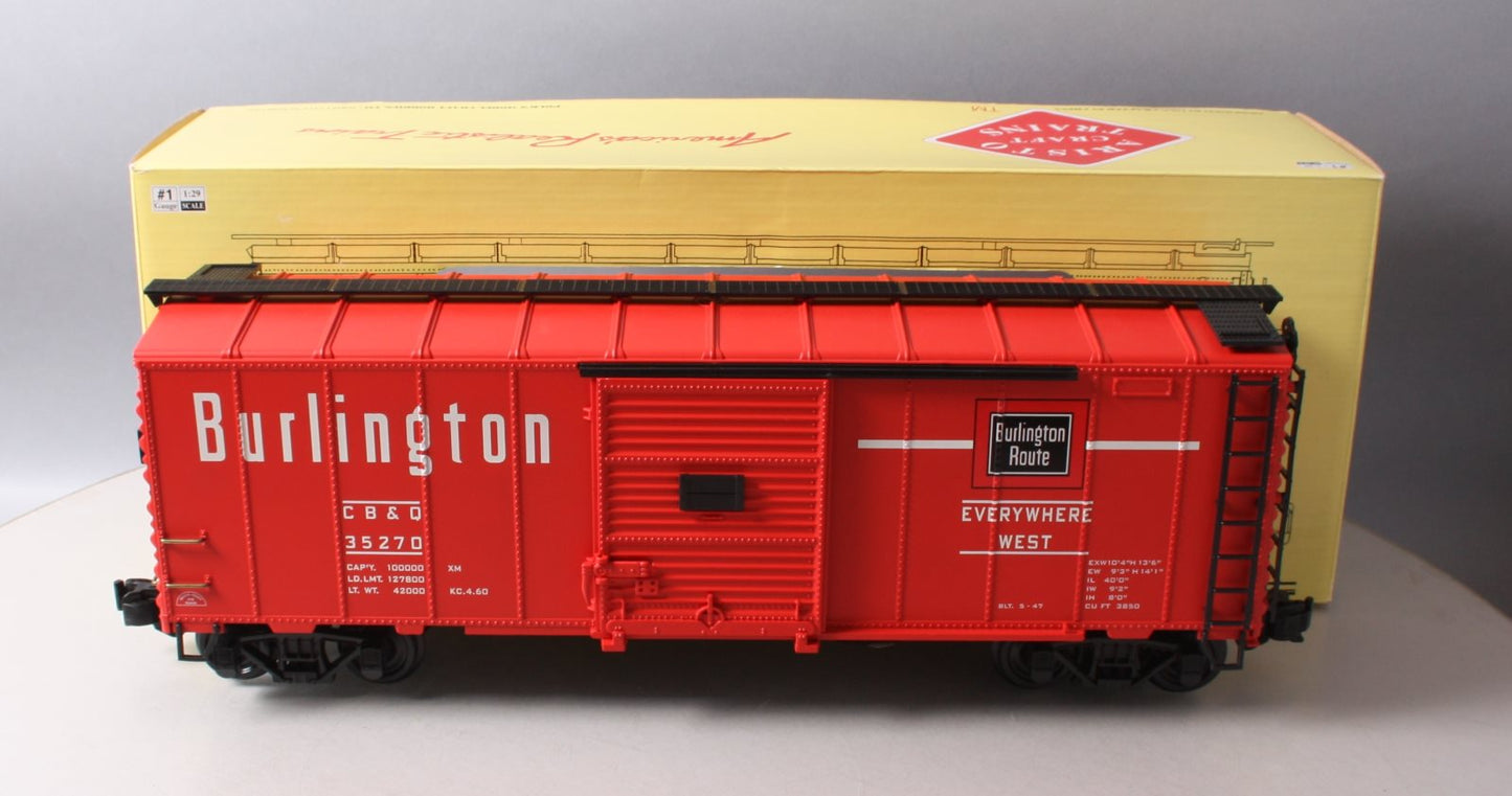 Aristo-Craft 46055 G Scale Burlington Boxcar #35278 LN/Box