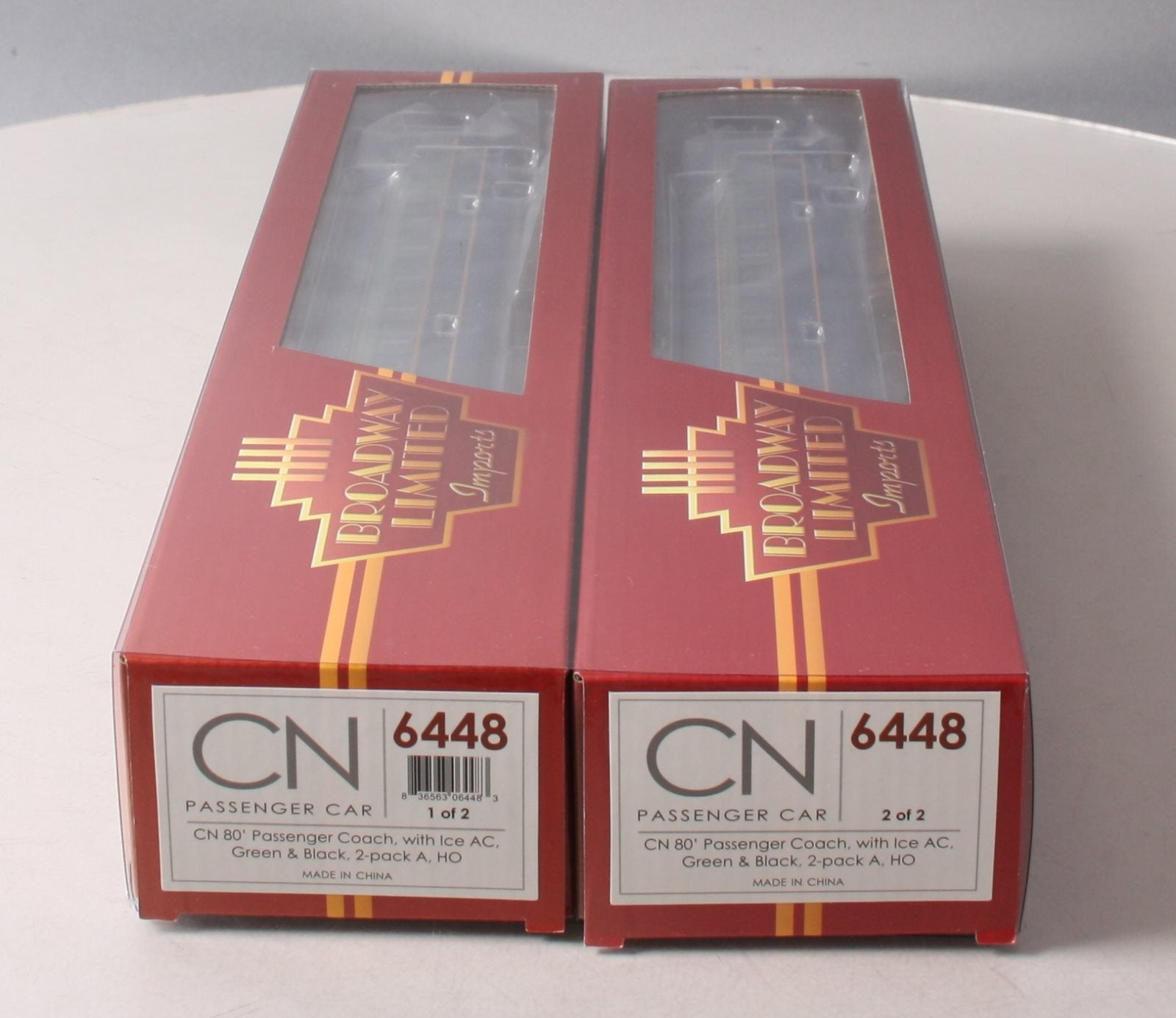 Broadway Limited 6448 HO Canadian National 80' Passenger Coach Set