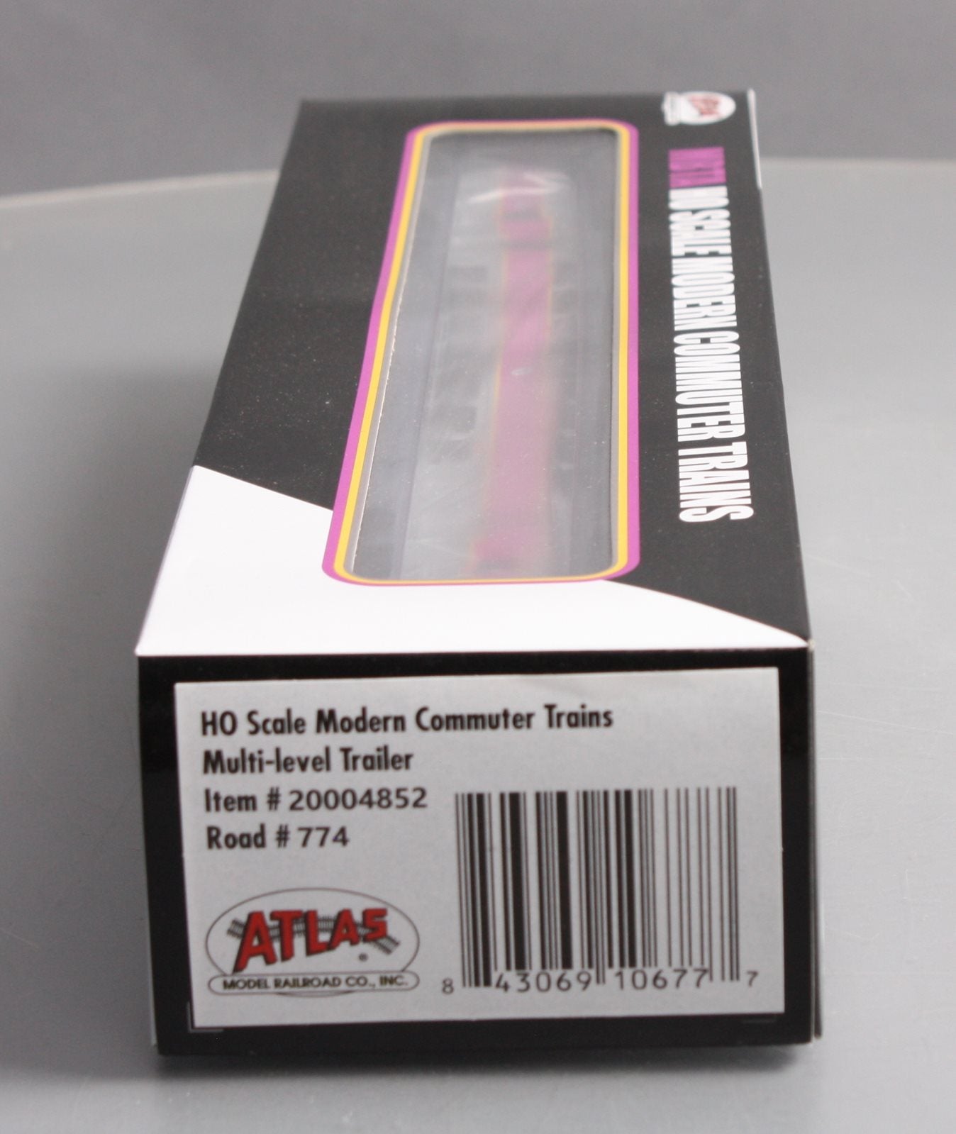 Atlas 20004852 HO Scale Modern Commuter Trains Multi-Level Trailer Car #774