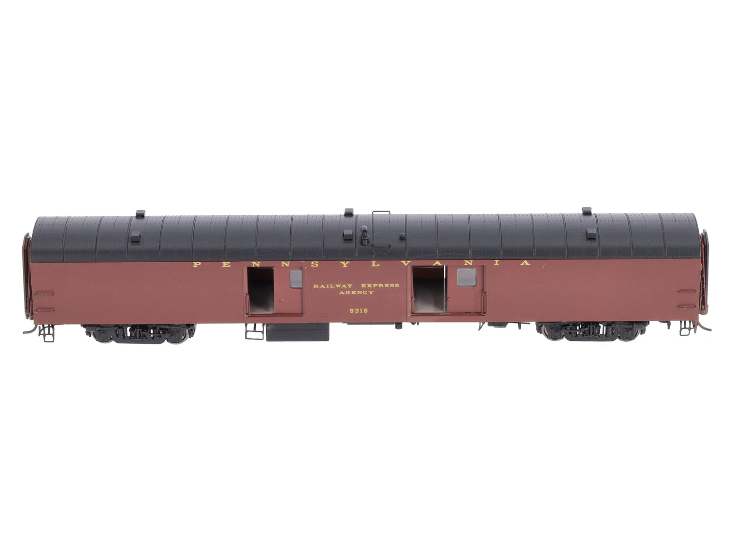 Rapido Trains 106071 HO Scale Pennsylvania 73' 6" Smooth Side Baggage #9316