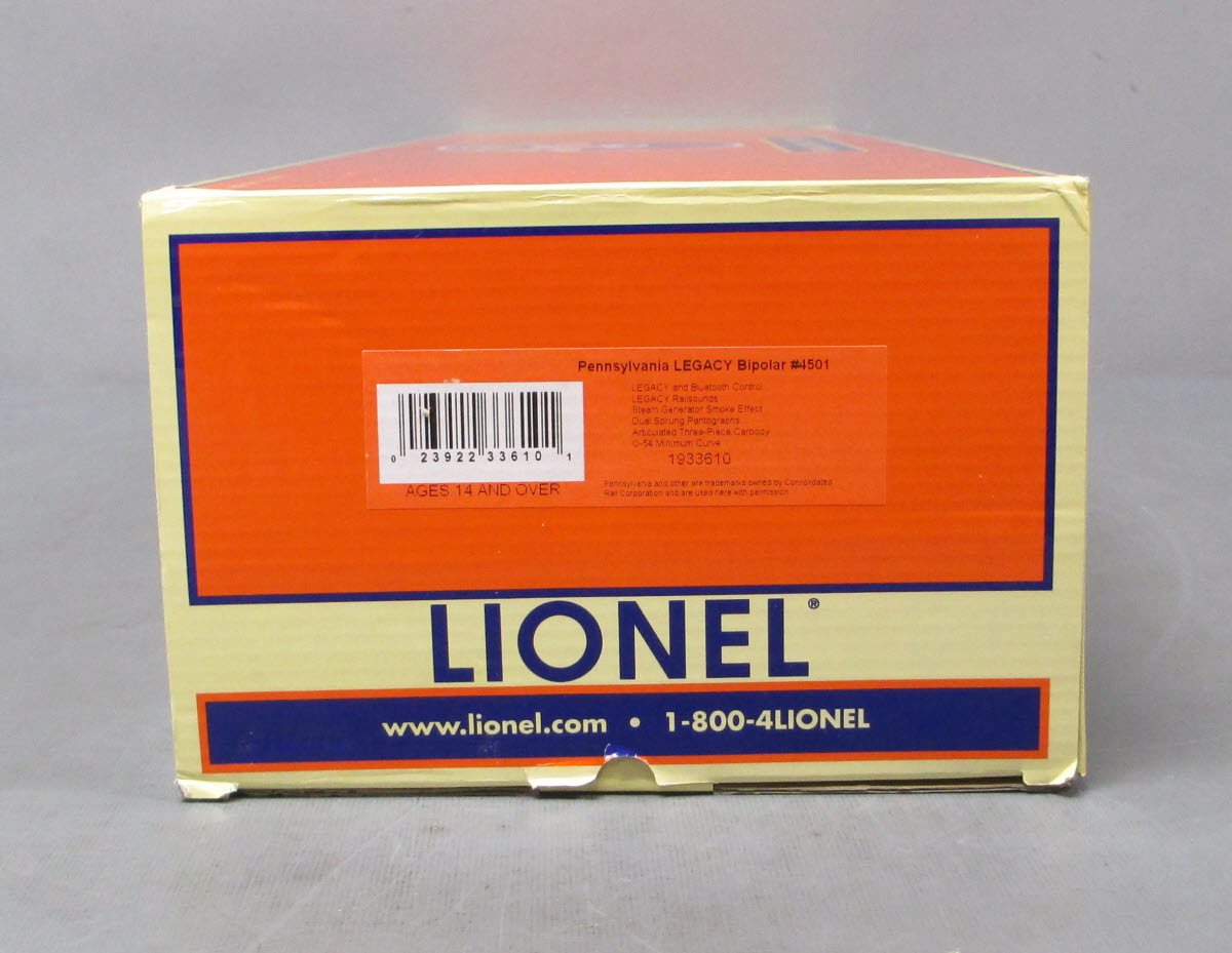 Lionel 1933610 Pennsylvania Legacy Bipolar Electric Locomotive #4501 LN/Box