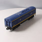 Lionel 6-18122 O Santa Fe F3 Blue/Yellow Non-Powered Diesel B-Unit w/RS II #200B NIB