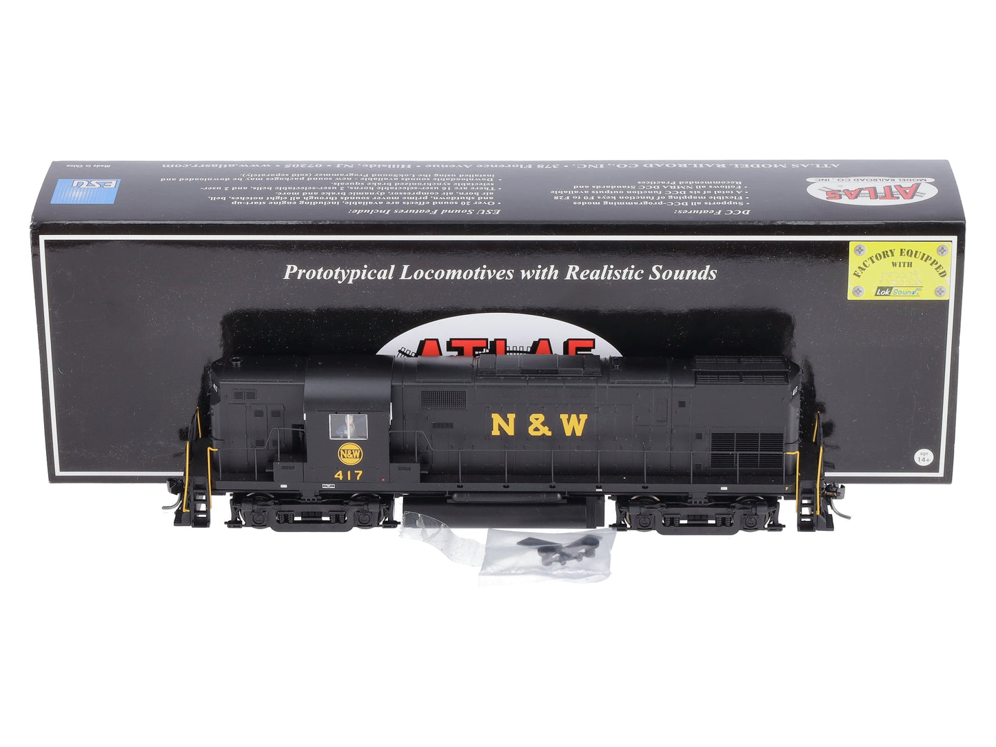 Atlas 10011011 HO Norfolk & Western Alco Phase 2B C420 Diesel Engine #417 w DCC