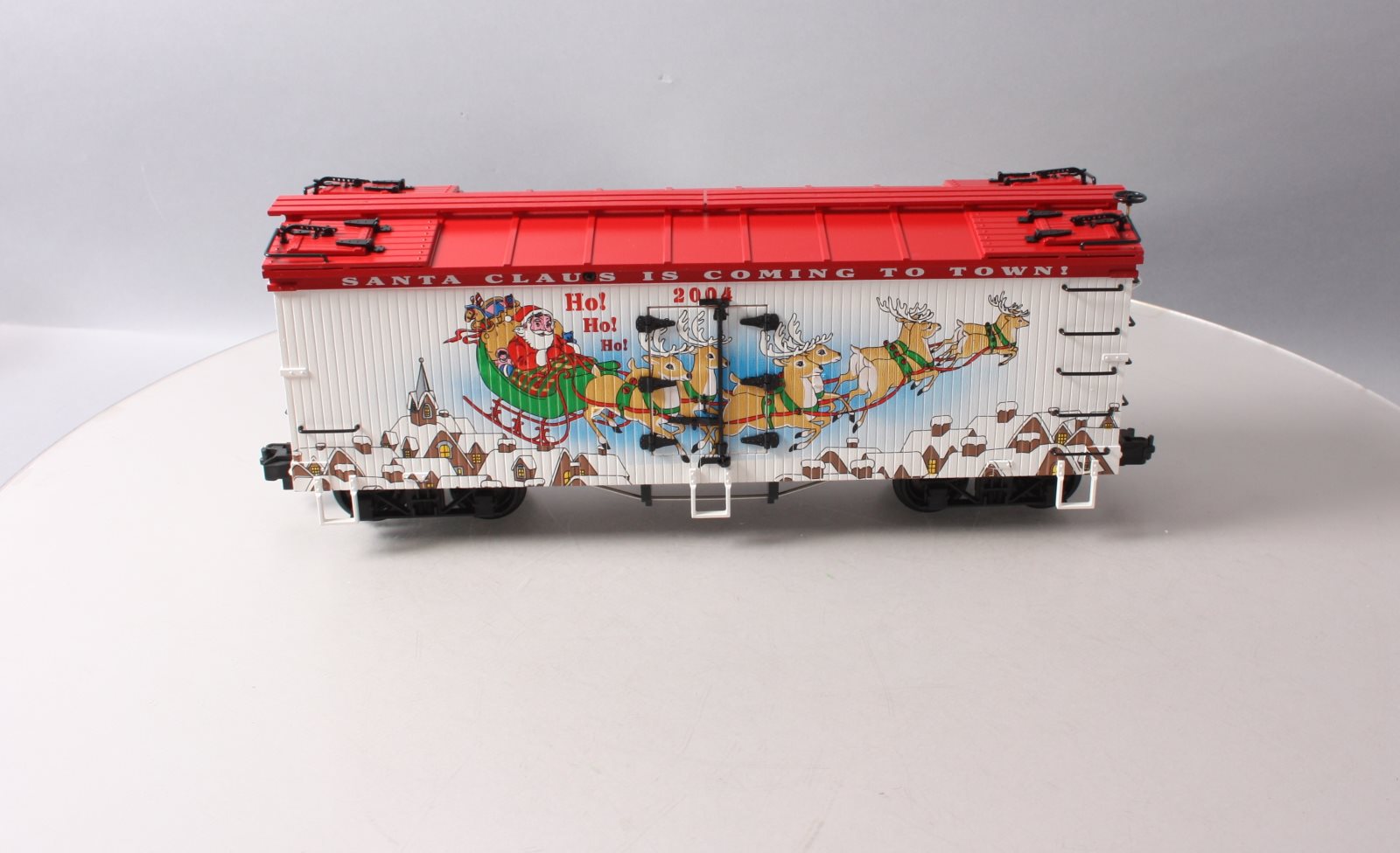 USA Trains R13022 G 2004 Christmas Refrigerator Car - Plastic Wheels LN/Box