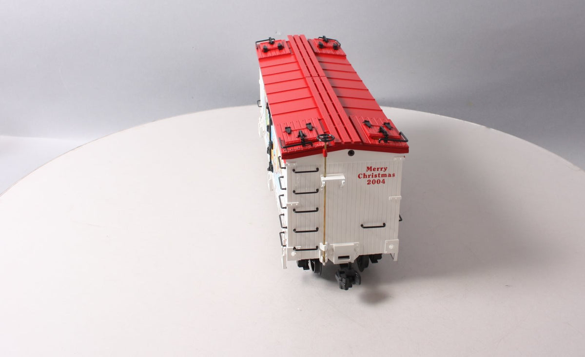 USA Trains R13022 G 2004 Christmas Refrigerator Car - Plastic Wheels LN/Box