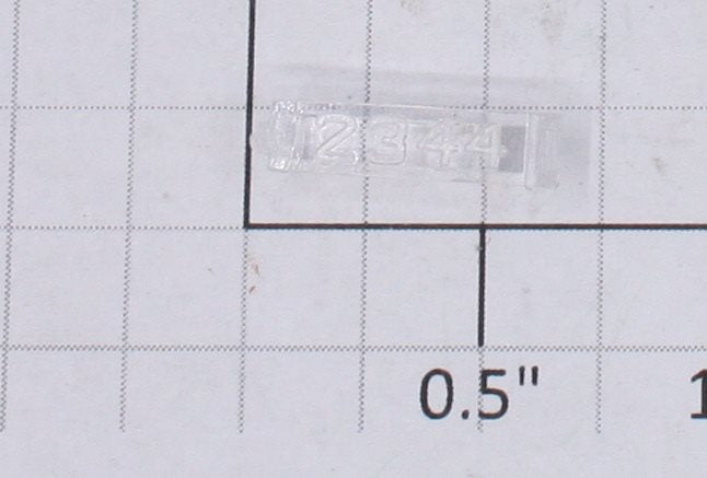 Lionel 2344-10 Left Hand Clear Raised Number Marker Lens/Numberboard