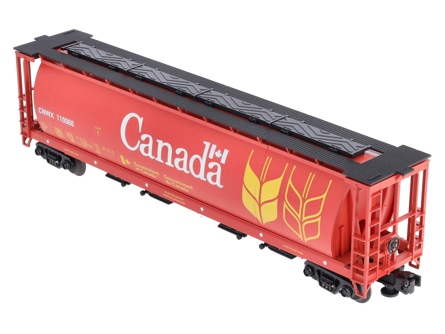 MTH 20-97400 O Gauge Canada 4-Bay Cylindrical Grain Hopper #110060 LN