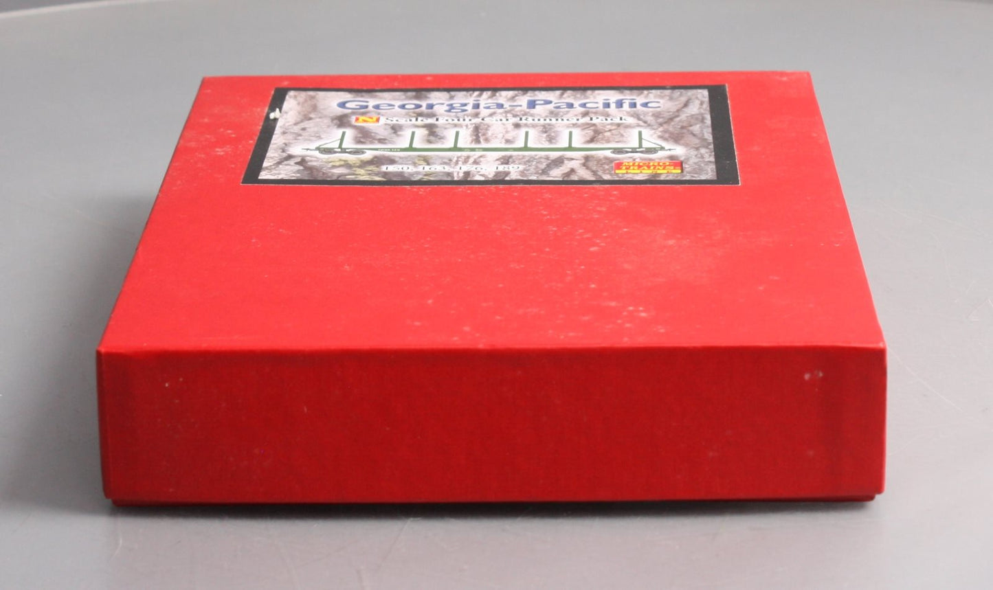 Micro-Trains 99300087 N Georgia Pacific 65' Log Car Runner Pack (Set of 4) LN/Box