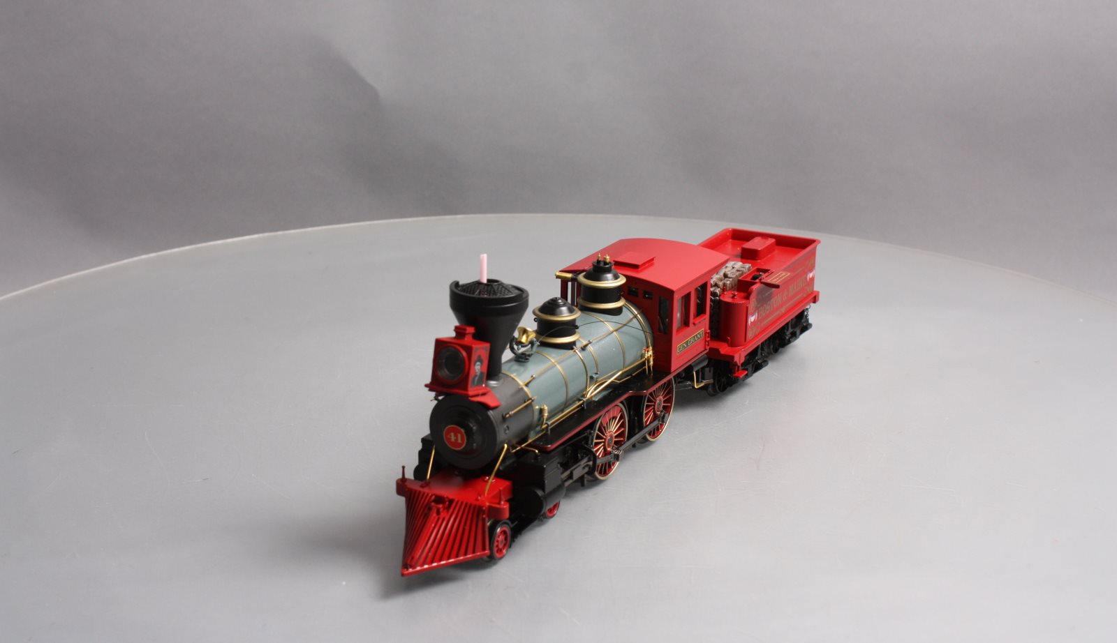 MTH 20-3393-1 Boston & Maine 4-4-0 American Hi-Rail Wheels Steam Loco w/PS3 #41