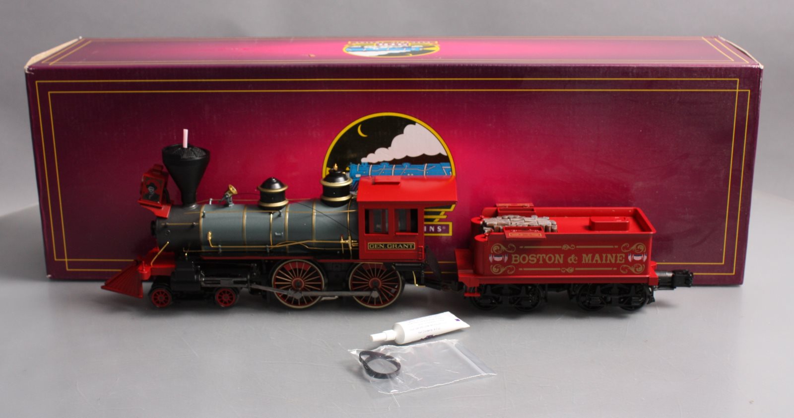 MTH 20-3393-1 Boston & Maine 4-4-0 American Hi-Rail Wheels Steam Loco w/PS3 #41