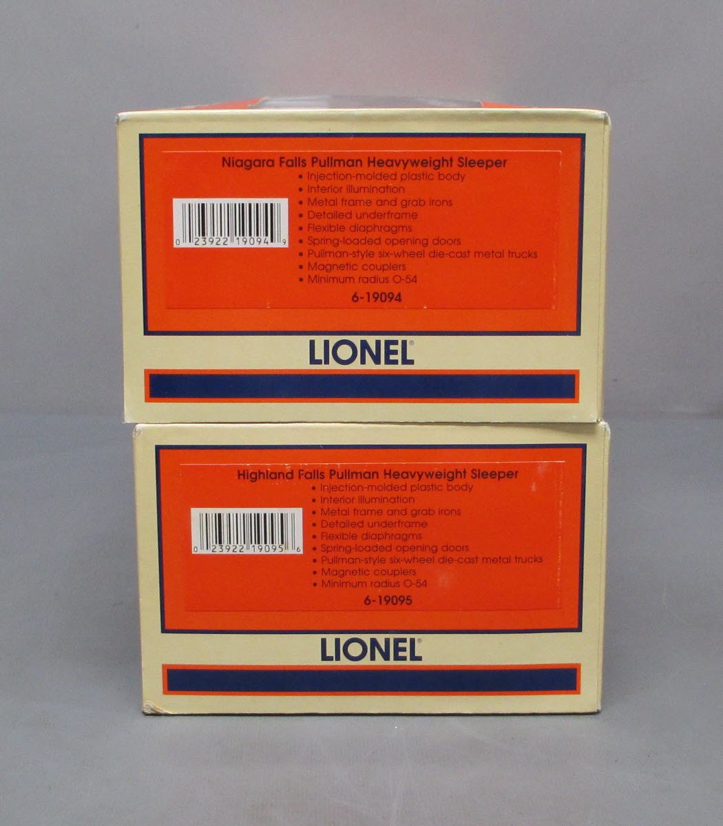 Lionel 6-19093 O Gauge Commodore Vanderbilt Sleeper Cars (Set of 2) LN/Box