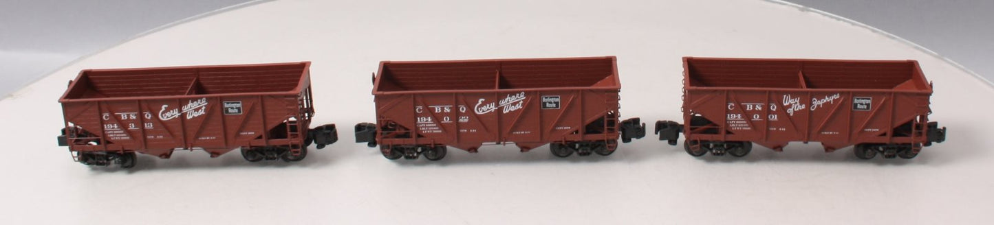 S-Helper Service 00768 S CB&Q 2-Bay Open Hopper 3 Car Set LN/Box