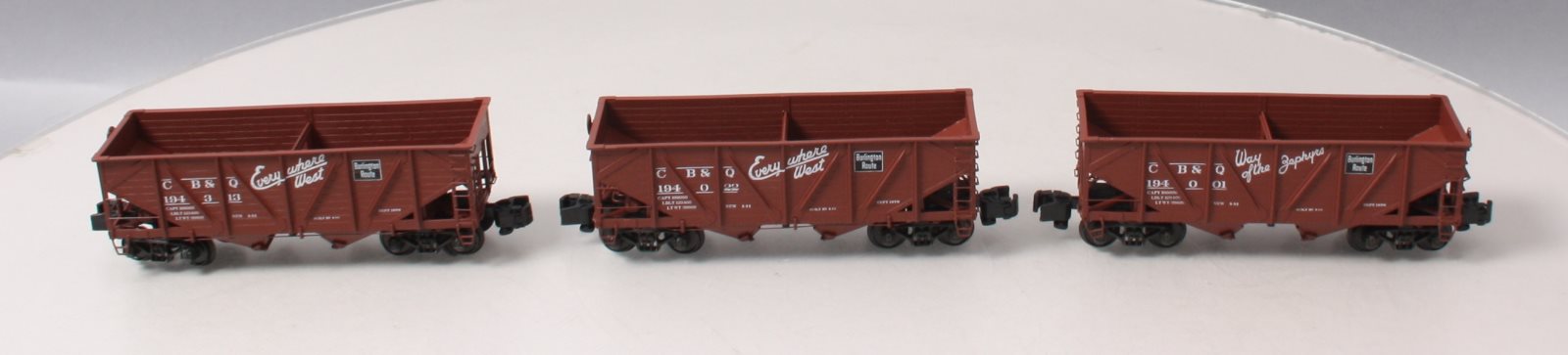 S-Helper Service 00768 S CB&Q 2-Bay Open Hopper 3 Car Set LN/Box