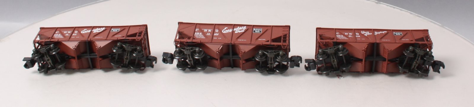 S-Helper Service 00768 S CB&Q 2-Bay Open Hopper 3 Car Set LN/Box