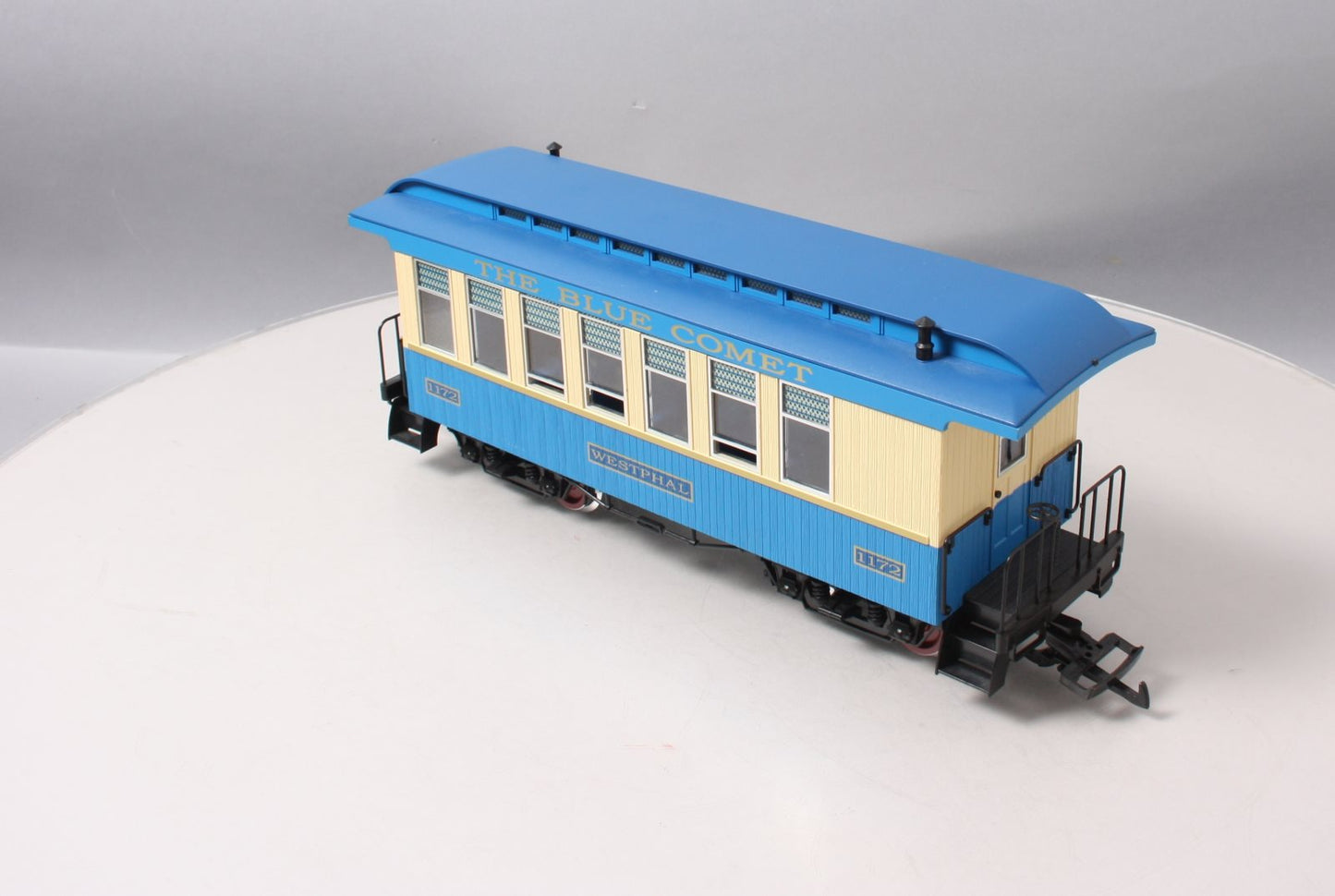 Piko 38620 G Scale Blue Comet Wood Coach Passenger Car #1172