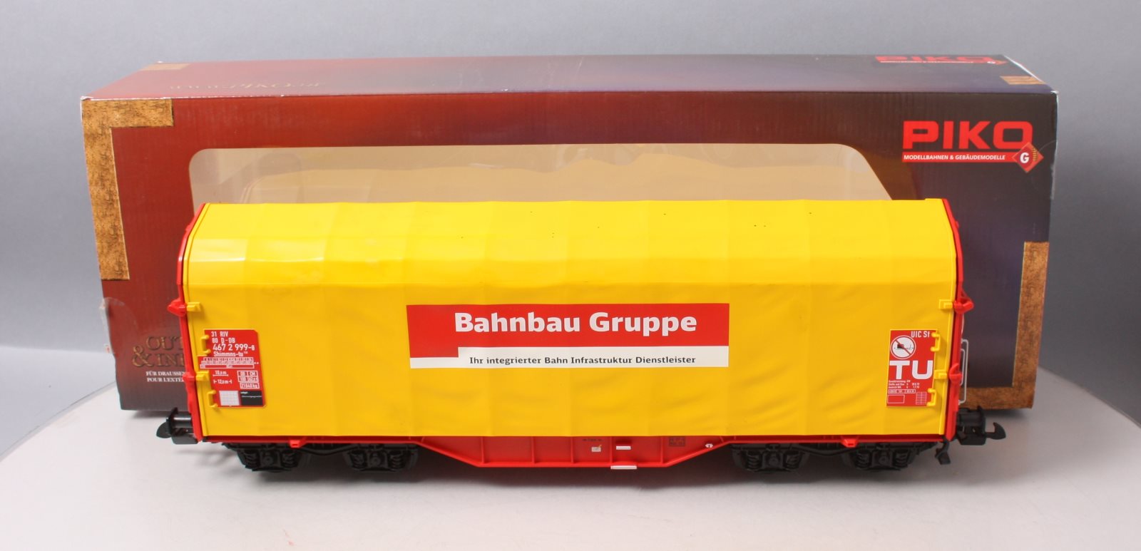 bahnübergang tarp Piko 37720 G Bahnbau Gruppe Track Cleaning Shimmns Tarp Car – Trainz