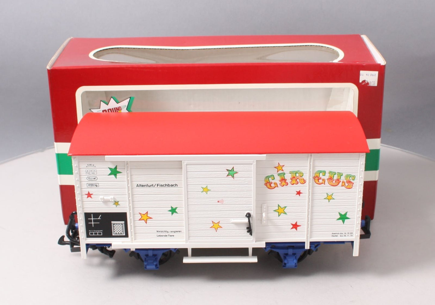 LGB 41362 G Scale Circus Box Car w/ Sound LN/Box