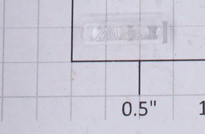 Lionel 2033-10 Left Hand Clear Raised Number Marker Lens/Number Board