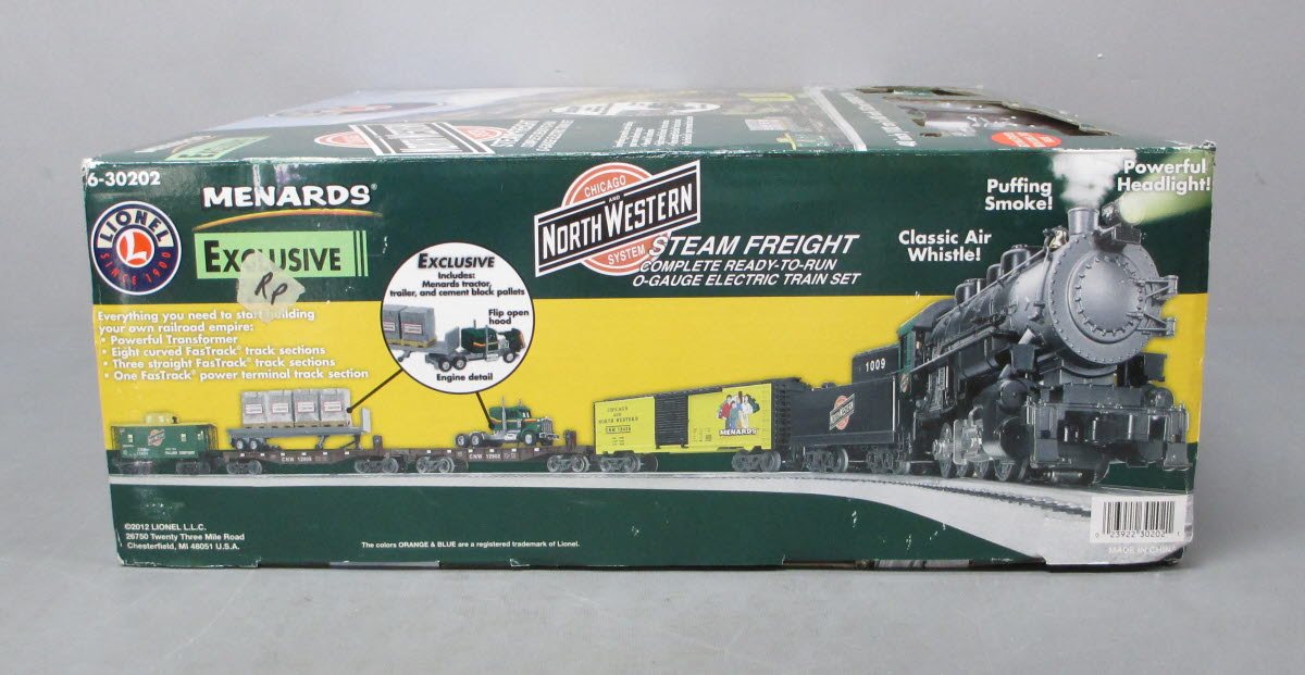 Lionel 6-30202 O Gauge Chicago & Northwestern Steam Freight Train Set - Menards NIB