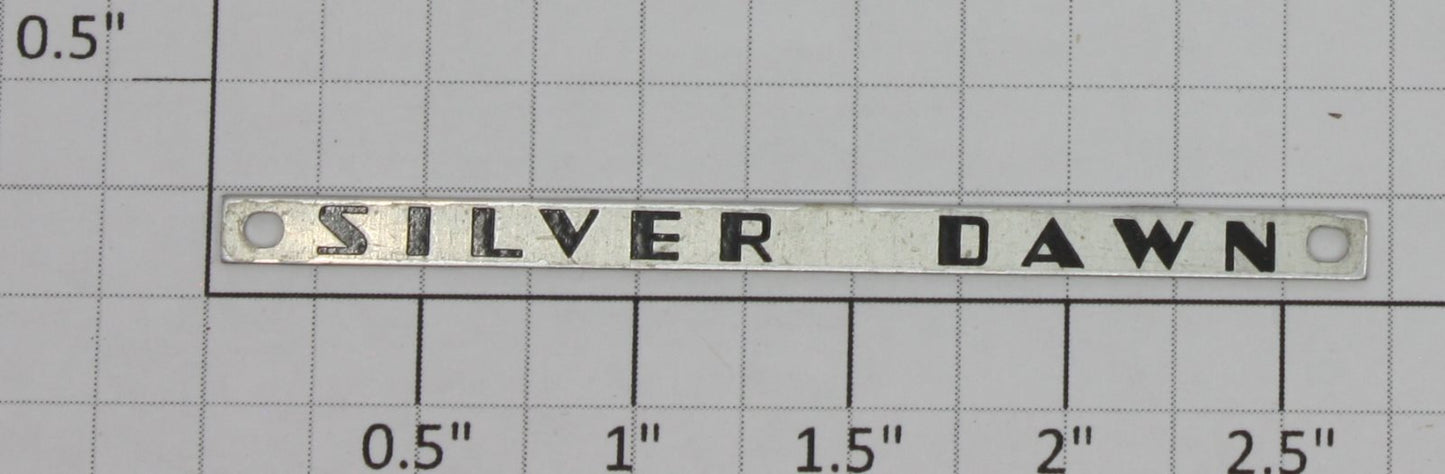 Lionel 2531-47 Silver Dawn Nameplate with Holes