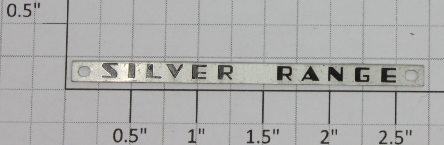 Lionel 2532-50 Nickel Range Nameplate with Mounting Holes