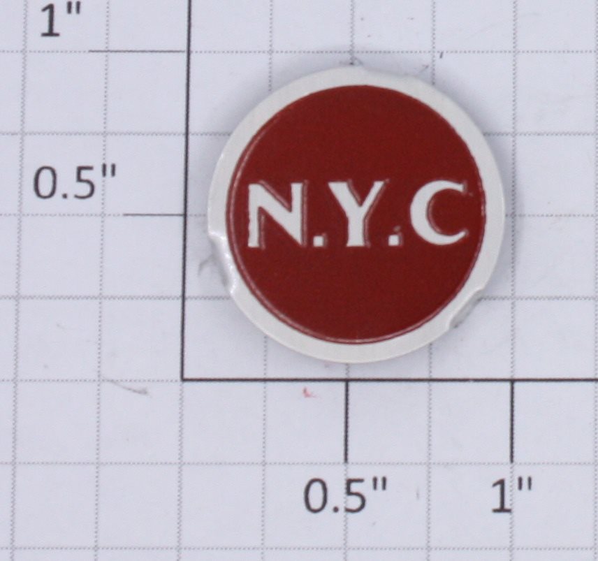 Lionel 400E-33 NYC Circle Nickel Nameplate