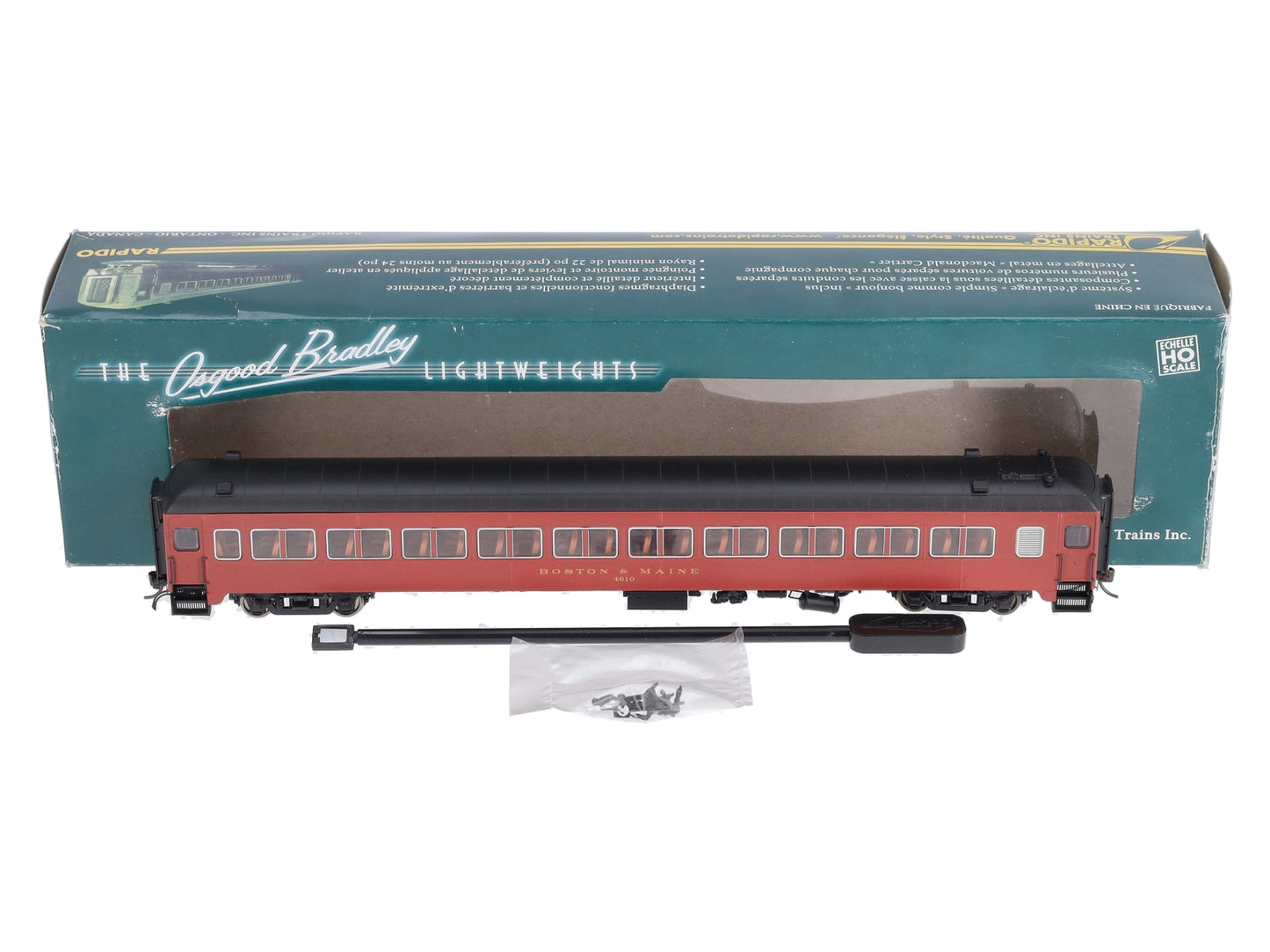 Rapido Trains 109138 HO Scale Boston & Maine 10-Window Coach Car #4610