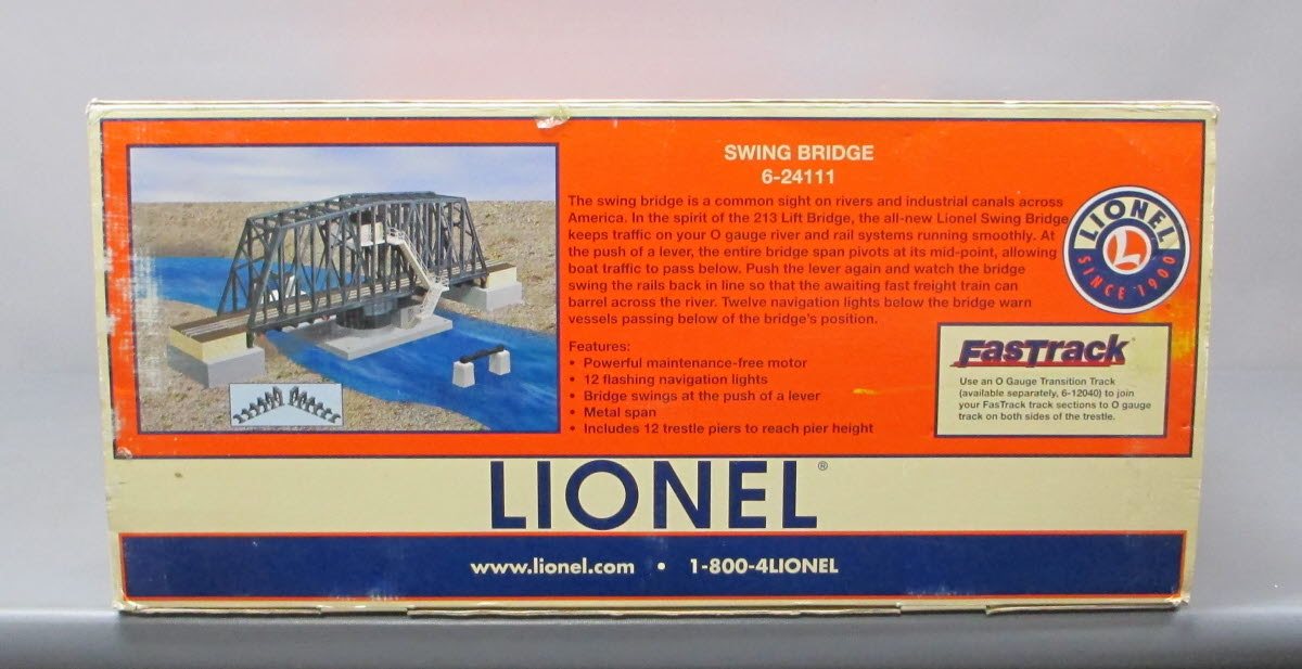 Lionel 6-24111 O Gauge Operating Swing Bridge LN/Box