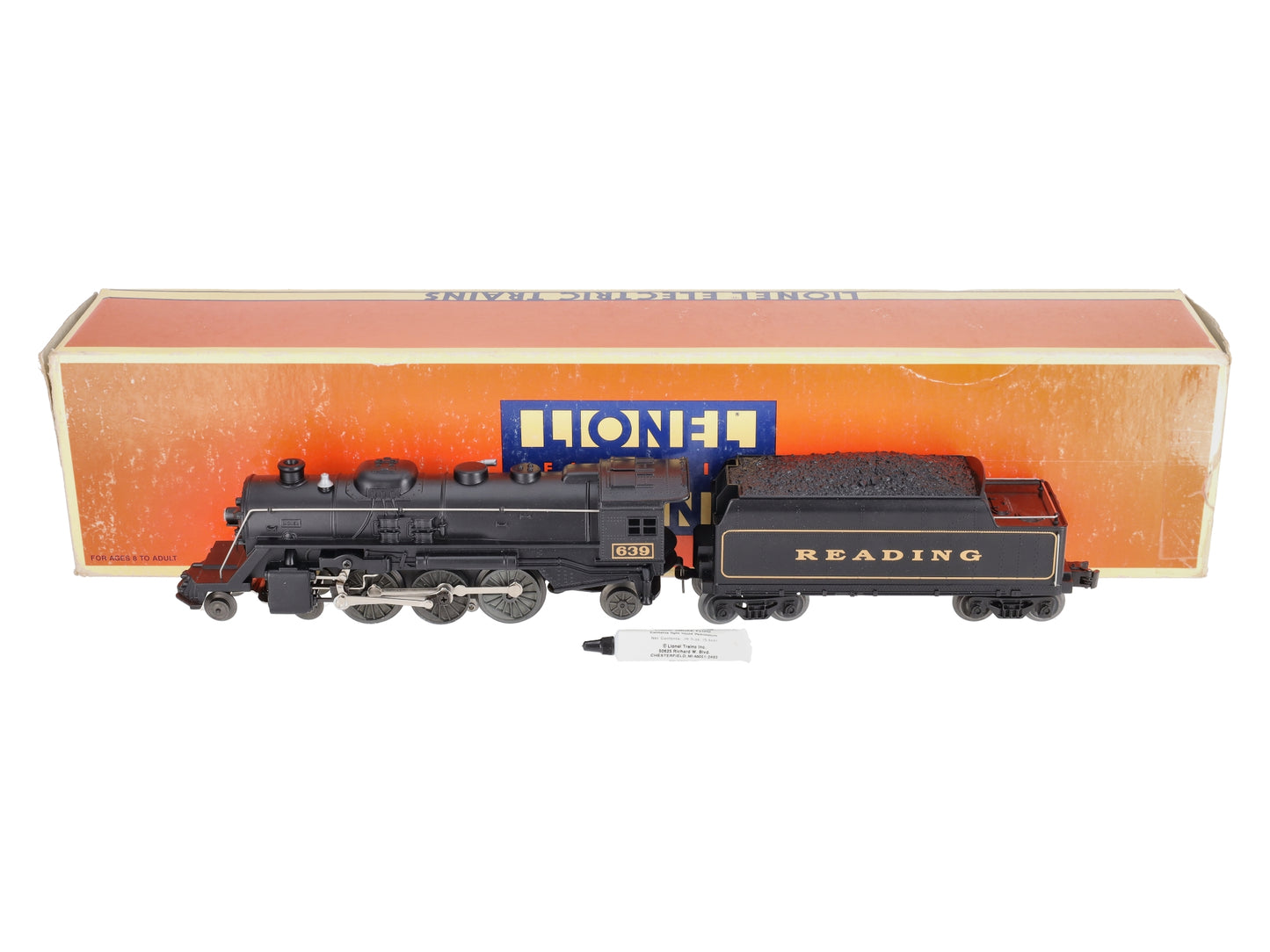 Lionel 6-18639 O Gauge Reading 4-6-2 Steam Locomotive & Tender #639 LN/Box