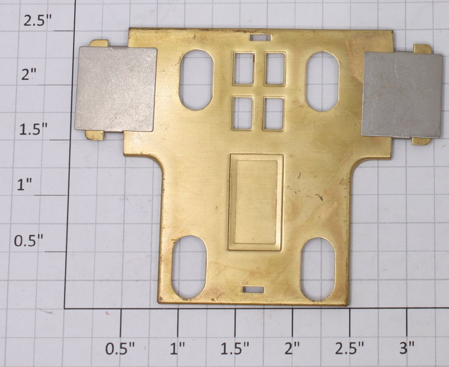 Lionel 9E-108 Standard Gauge Brass Door Insert - with Nickel Vent Panel