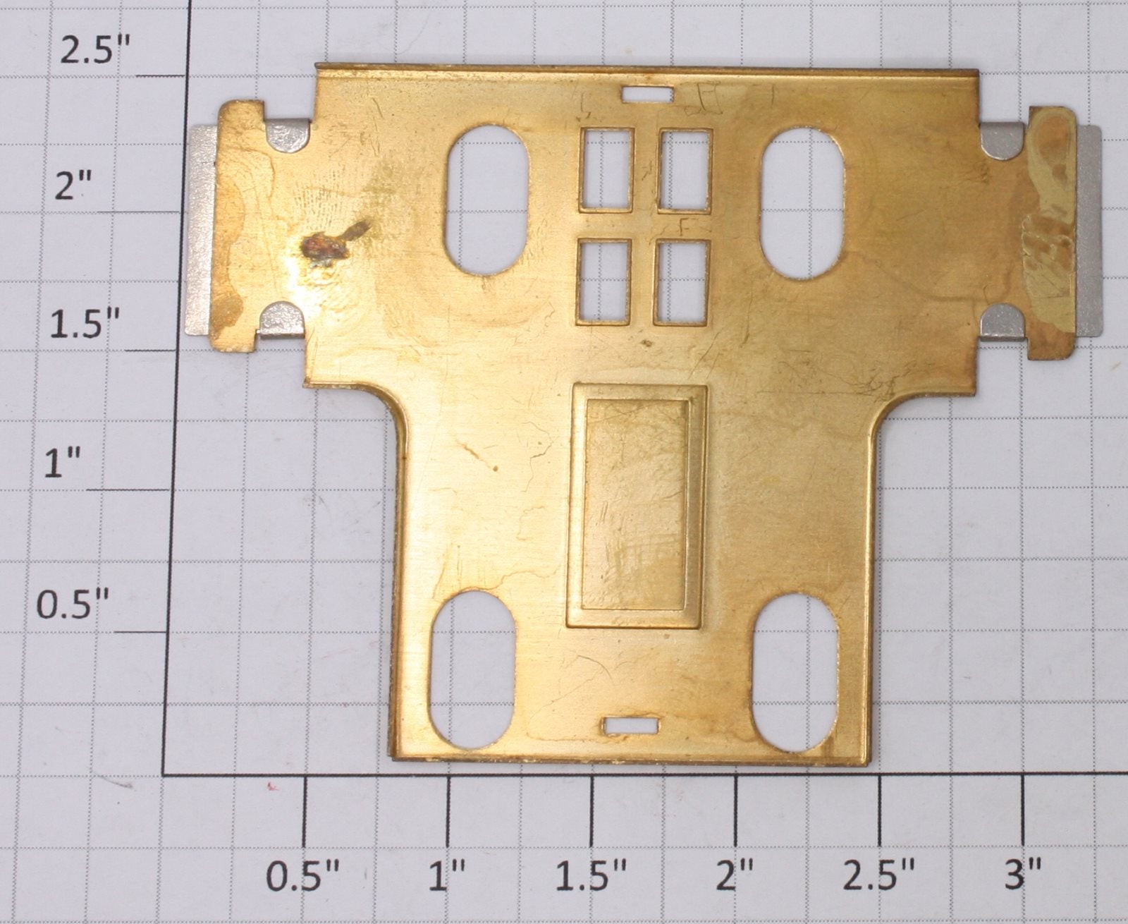 Lionel 9E-108 Standard Gauge Brass Door Insert - with Nickel Vent Panel