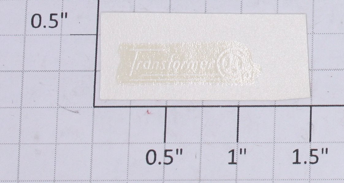Lionel 111-1 White Lettering Transformer Water Soluble Decal