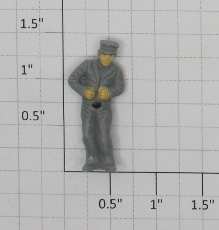Lionel 3428-12 Gray Mailman Figure Painted Face and Hands without Magnet