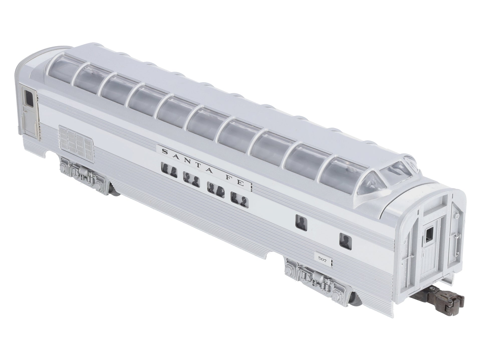 Lionel 6-19128 O Gauge Santa Fe Aluminum Full Vista Dome Car #507 EX/Box