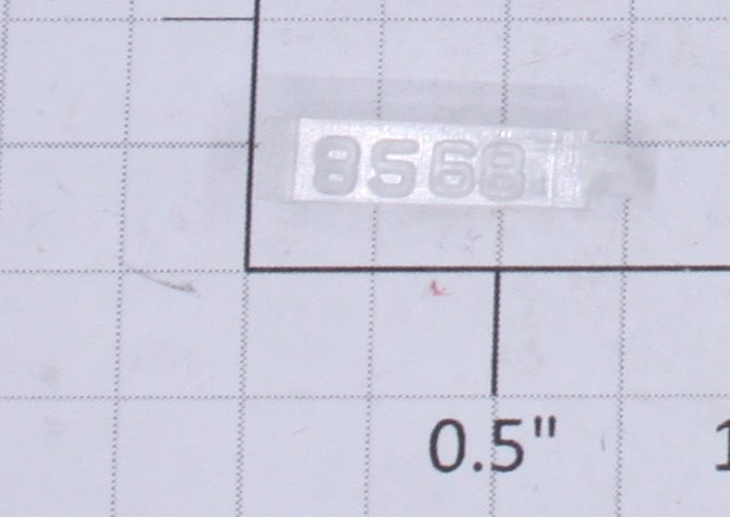 Lionel 8568-6 Right Hand Clear Raised Number Marker Lens/Number Board