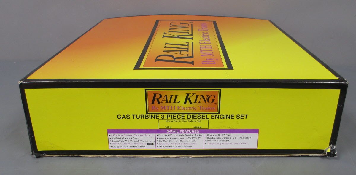 MTH 30-2009-1 O Gauge Union Pacific Gas Turbine Diesel Set w/PS1 #10/10B EX/Box