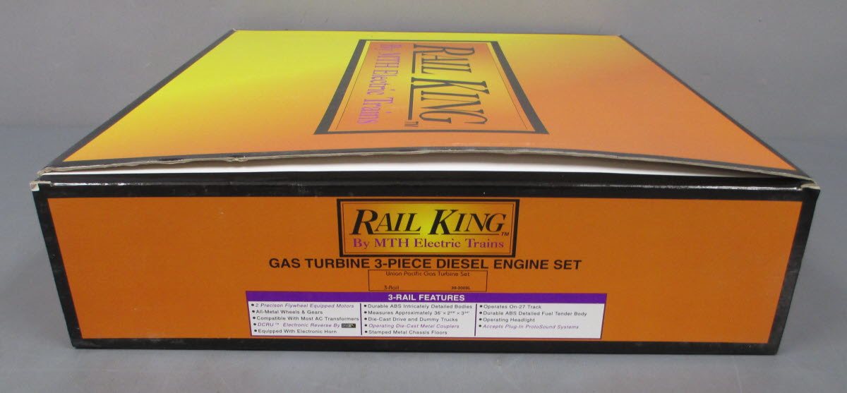MTH 30-2009-1 O Gauge Union Pacific Gas Turbine Diesel Set w/PS1 #10/10B EX/Box