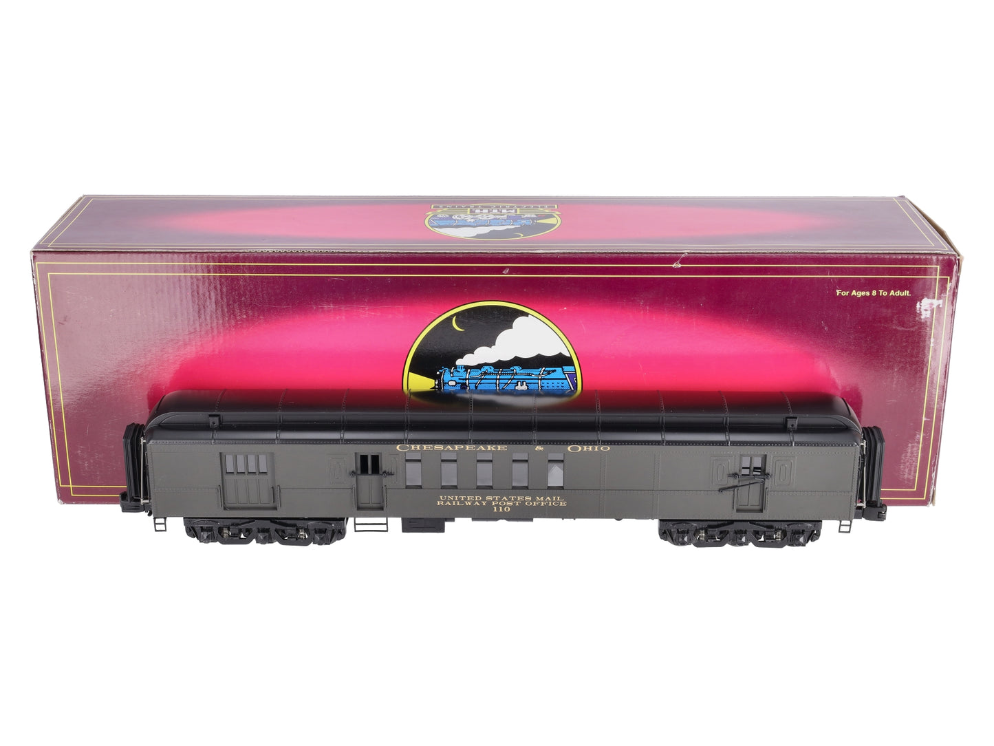 MTH 20-4284 O Gauge Chesapeake & Ohio 70' Madison RPO Passenger Car NIB