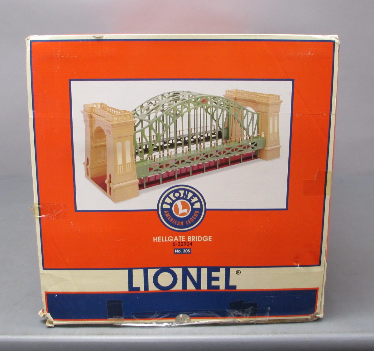 Lionel 6-32904 O Gauge Green & Cream Tinplate Hellgate Bridge #305 LN/Box