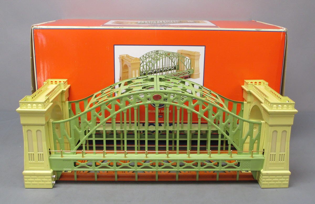 Lionel 6-32904 O Gauge Green & Cream Tinplate Hellgate Bridge #305 LN/Box