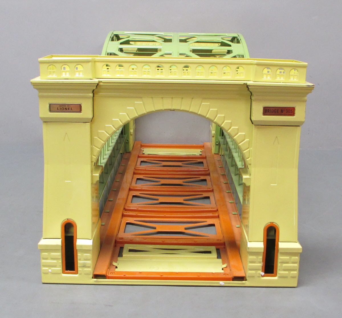 Lionel 6-32904 O Gauge Green & Cream Tinplate Hellgate Bridge #305 LN/Box