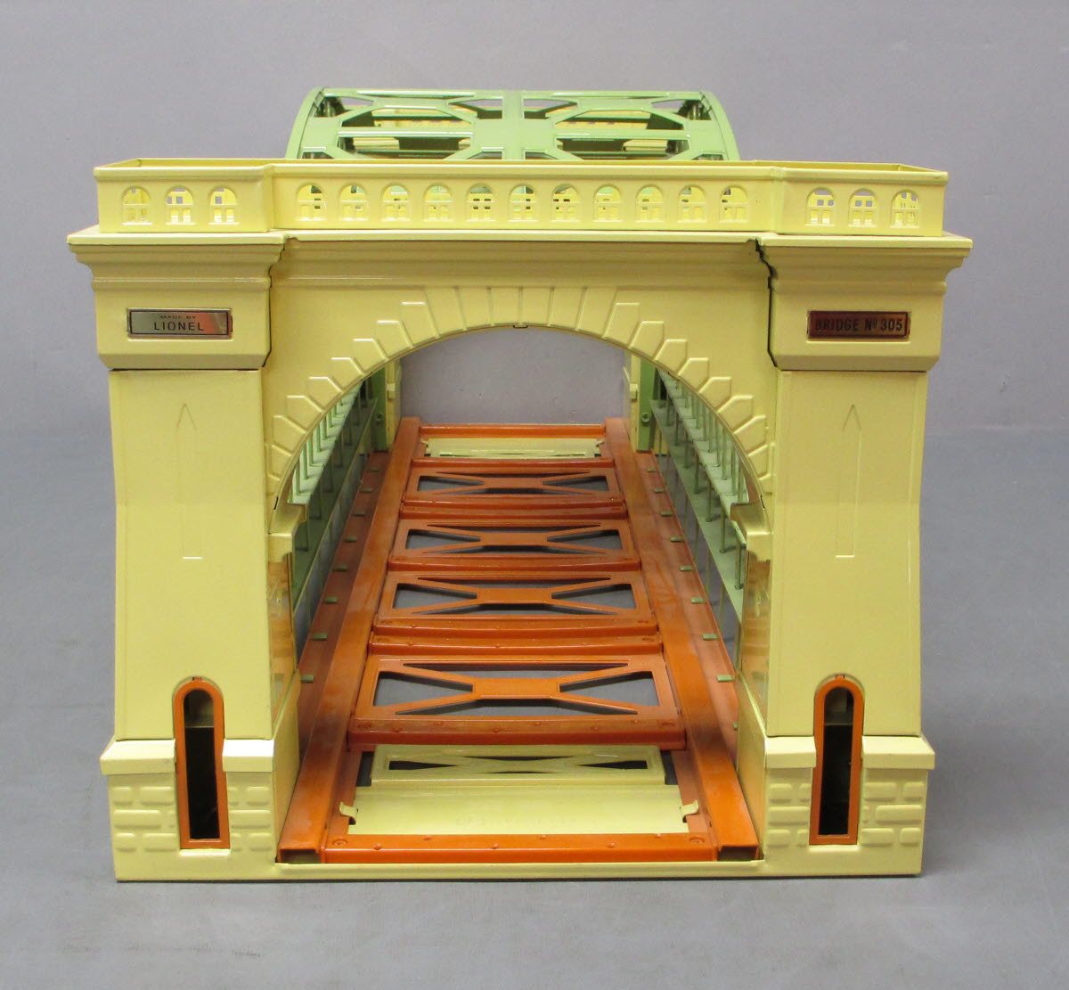 Lionel 6-32904 O Gauge Green & Cream Tinplate Hellgate Bridge #305 LN/Box