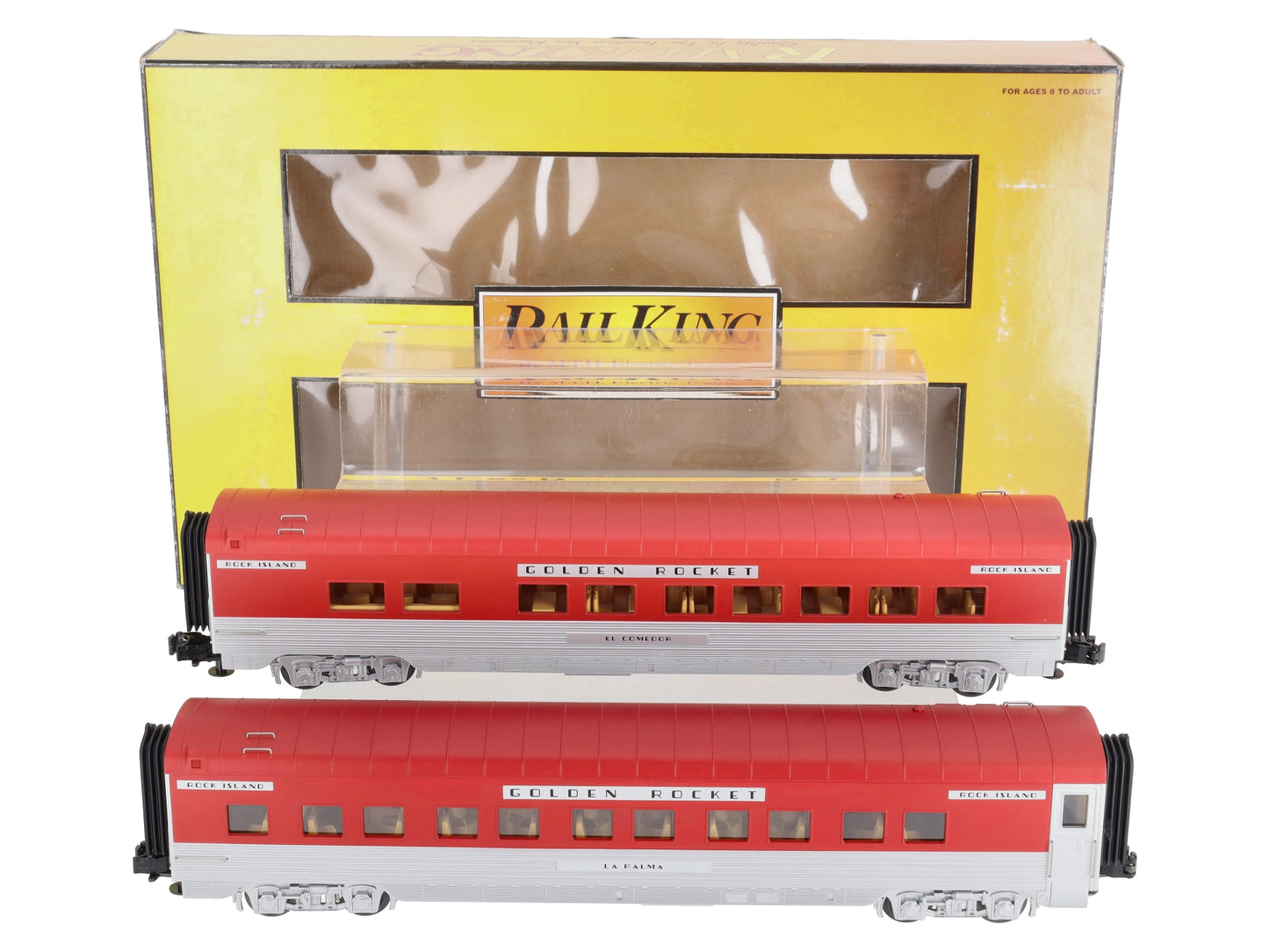 MTH 30-6710 O RI 60' Streamlined ABS Sleeper/Diner Passenger Set (Set of 2) LN/Box