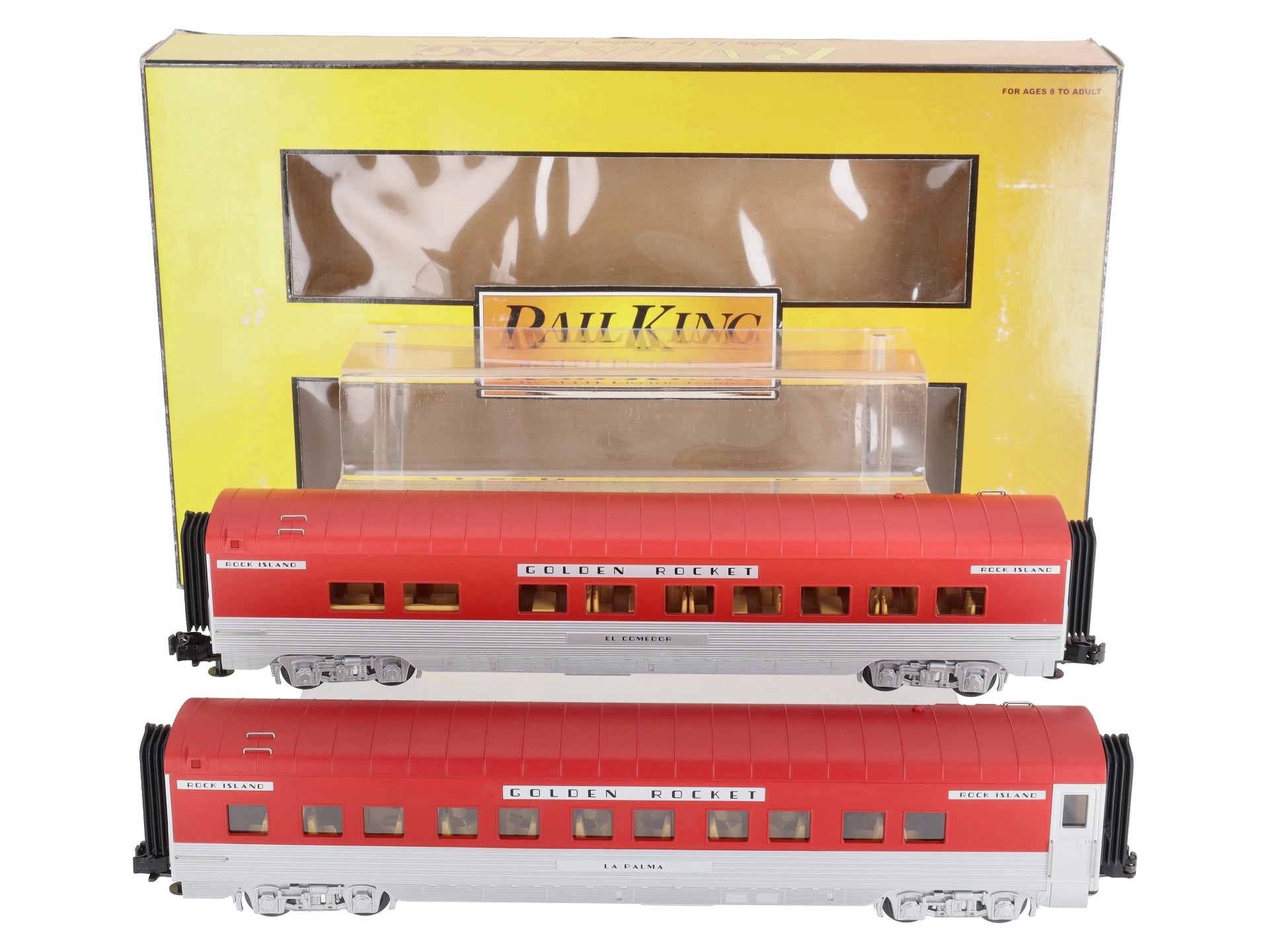 MTH 30-6710 O RI 60' Streamlined ABS Sleeper/Diner Passenger Set (Set of 2) LN/Box