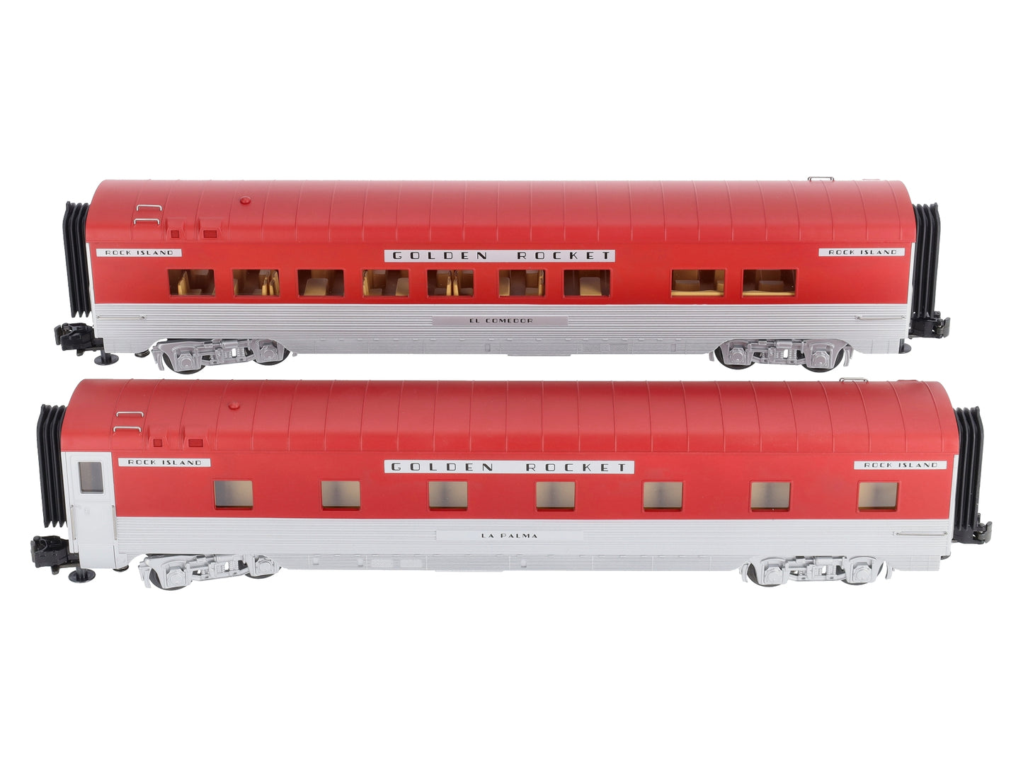 MTH 30-6710 O RI 60' Streamlined ABS Sleeper/Diner Passenger Set (Set of 2) LN/Box