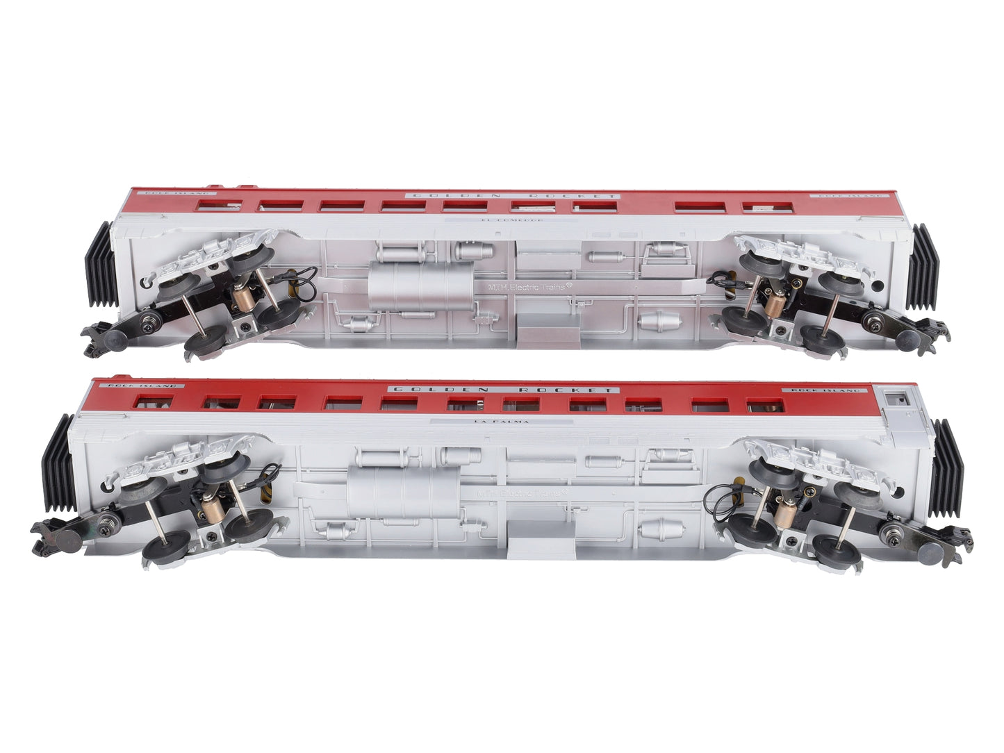MTH 30-6710 O RI 60' Streamlined ABS Sleeper/Diner Passenger Set (Set of 2) LN/Box