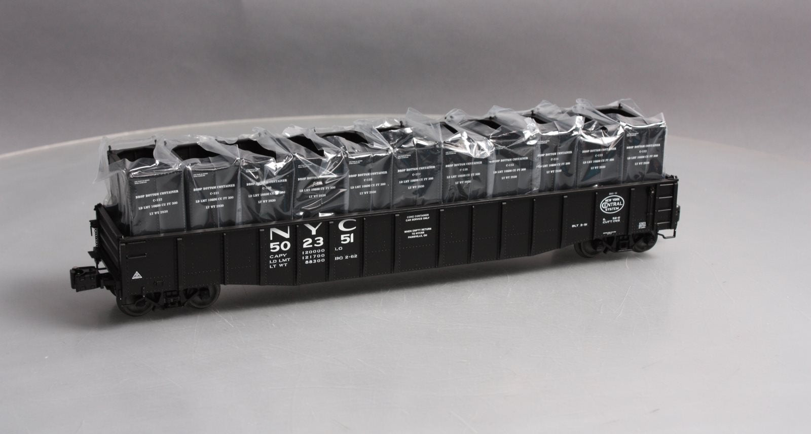 Lionel 6-17473 O Gauge New York Central PS-5 Gondola with Containers #502351 LN/Box