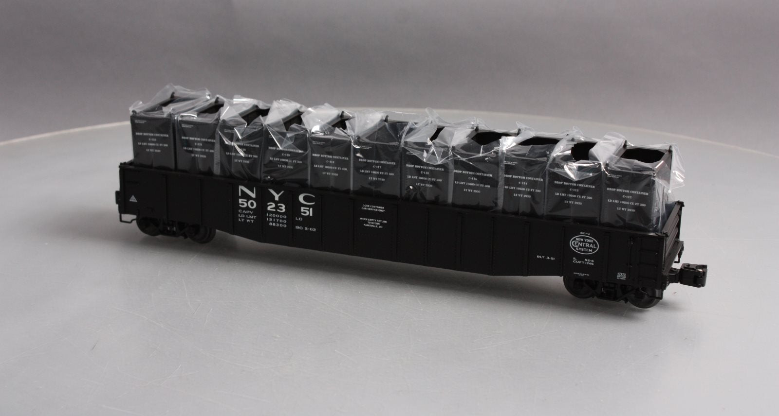 Lionel 6-17473 O Gauge New York Central PS-5 Gondola with Containers #502351 LN/Box